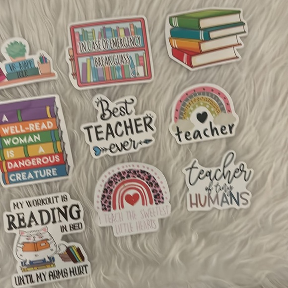 12 Teacher/Reading Themed Stickers - Picture 3 of 4